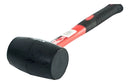 Martelo De Borracha Preta 50 Mm 225 G Cabo Fibra De Vidro