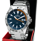 Relógio Technos Masculino Militar Prata Cor do fundo Azul