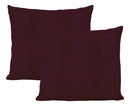 Kit 2 Capas De Almofada Decorativa Tricô 45x45 Sof Marsala