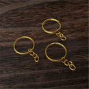 Acessórios de joias binbin 100 Pçs Argolas Para Chaveiro C/ Corrente - 25mm Dourado