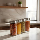 Porta Tempero Giratório Inox 12 Potes Vidro Dosador Cozinha