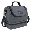 Bolsa Térmica Lancheira Bag Fitness Porta Marmita Divisórias Cor Preto