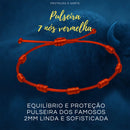 Pulseira Vermelha 7 Nós Kabbalah Proteção Contra Inveja Olho Gordo Amuleto Energia Positiva Fé Sorte Amor Saúde Paz Equilíbrio Espiritual Ajustável Unissex