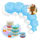 Kit 12 Tampas Silicone Flexível Para Panela Pote Universal