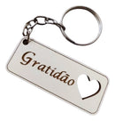 50 Lembrancinha Chaveiro Mdf Gratidão Coração