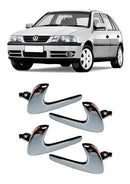 Kit Gatilho Maçaneta Interna Cromado Gol G3 Parati 4 Portas