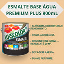 Lukscolor tinta esmalte ferro madeira brilhante base água 900ml branca