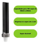 Suporte Porta Copo Descartável Água Parede Premisse Preto
