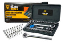 Kit Jogo De Ferramentas 40 Peças Com Soquetes E Kit Chave Combinada 6 A 22mm 12 Peças The Black Tools