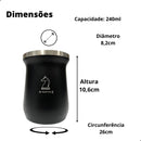 Cuia Térmica Mate Chimarrão Tererê De Aço Inox Café Erva Preta