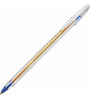 Caneta Bic Cristal Ponta Fina 0.8mm Azul Caixa C/ 25 Cor do exterior Transparente