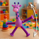 Kit 4 Pop Tubo Girafa Magica Led Fidget Estica Gruda Tube Aleatório