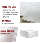 Pano De Prato Liso Branco O Legítimo Kit 10 Pronta