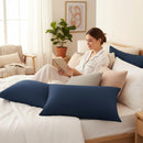 Kit 4 Fronhas Travesseiro 50x70 Malha Algodão Lisa Ma Azul