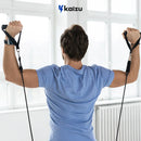 Kit Extensor 11 Peças Treino Elástico Ultra Band Academia Em Casa Super Fisioterapia Exercícios + Suportes Tubing