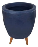 Vaso Para Plantas De Chão Com Tripé Polietileno Azul