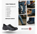 Bota Botina Sapatão Couro Cano Baixo Bico D Pvc Tr Preto 44 BR