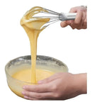Fouet Batedor De Ovos Claras E Massas Tipo Pera 30x20cm Branco Cabo Reforcado Leve E Resistente Cozinha Domestica E Profissional ponte lar utilidades
