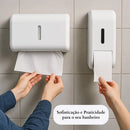 Saboneteira Reservatório 400ml + Dispenser Papel Toalha Cor Branco