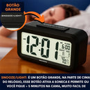 Relógio Despertador Digital Alto De Mesa Cabeceira Temperatura Calendário Com Sensor de Luminosidade MICGEEK