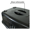 Caixa De Transporte Alça Coelho Cachorro Gato Preta/porta N2