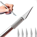 Kit Estilete Bisturi Precisão Profissional Corte Lâminas Aço