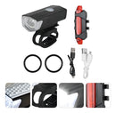 Fluoreled kit farol e lanterna para bicicleta led a prova d'agua cor preto