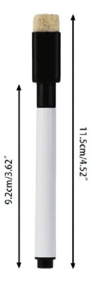 Kit 10 Canetas Preta Para Quadro Branco Com Apagador E Imã