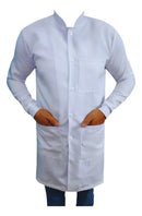 Jaleco Masculino Gola Padre Com Punhos E Bolso S Branco M