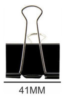 Prendedor De Papel Binder Clips 41mm C/ 12unid. Kaz Cor Preto