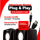 Caixa Caixinha De Som Para Computador Notebook Pc 6w Usb P2 Rhead