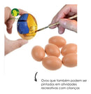 Kit 24 Ovos Falsos Plástico Para Indez Galinha, Cor Ovo Caipira Marrom, Estimula Postura Correta, Evita Ovos Quebrados