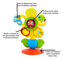 Brinquedo Musical Flor Do Bebê Luz Giratório Ventosa Zoop