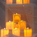 Kit 12 Vela Decorativa De Led Eletrônica Amarelas + B Amarelo