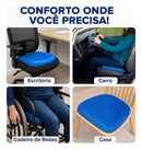 Almofada Assento Egg Da Piva Store - Hemorroida Ortopédico Cóccix Pós-parto Silicone Cadeira Tratamento Lesão Especial Macia Confortável Banco Carro Dores Azul Favo De Mel