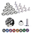 Kit 10 Parafuso Arruela Anodizadas M6x20mm Jdm Tunin prateado