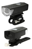 Fluoreled kit farol e lanterna para bicicleta led a prova d'agua cor preto
