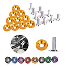 Kit 10 Parafuso Arruela Anodizadas M6x20mm Jdm Tuning dourado