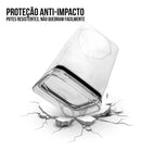 Kit Potes Porta Mantimento Hermético Quadrado Cozinha 12 Uni