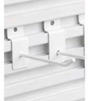 Kit 100 gancho para painel canaletado cor branco 20cm MFL