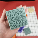 Forma Quadrada Silicone Sabonete Saboaria Artesanal Arabesco
