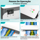 Plastificadora Laminadora A4 , Fria/quente Laminadora, Velocidade 280 Mm/min, Abs Anti-travamento, Com 9 Folhas Para Laminação, Ideal Para Escolas E Casas