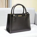 Bolsa Feminina Transversal Grande Cor Sobre Cor Cor Preto