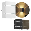 Arandela Externa Luminária de Parede Alumínio 2 Frisos Branco G9 MF115