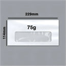 Envelope Carta 11,4x22,9 Cm Branco Com Janela 75g C/1000 Un Cor Branco Nome Do Desenho Oficio