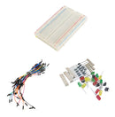 Kit Protoboard 400 Pontos 100 Resistores 15 Leds 5 Botôes 65 Jumpers Arduino Raspberry Pi