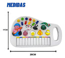 Piano Infantil Teclado Musical Para Criança Som Animais Bebê Cor Branco