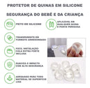 Vittak 10 Protetor Quina Mesa Canto Ponta Segurança Bebê Criança 3m Cor Transparente