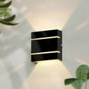 Arandela Externa Slim Luminária de Parede em Alumínio Mega Forte MF103 12x12x4cm cor Preto