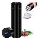 Garrafa térmica digital inteligente de 500 ml, cor preta